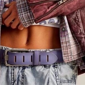 free people purple wisteria leather belt size s/m